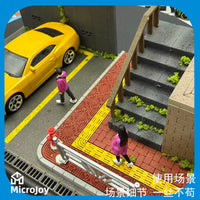 1/64微缩仿真人偶模型树脂涂装成品小人戴口罩女玩具摆件