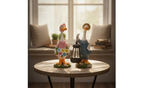 Duck Statue with Lantern Decorative Outdoor Decor Charming for Patio, Gardeners