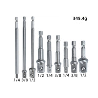 9 Pieces Socket Adapter Set Chrome Vanadium Steel Power Tool Accessory