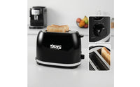 2-Slice Toaster with Wide Slots Removable 2-Slice Toaster with Crumb Tray Appliance Compact Electric for Busy Households