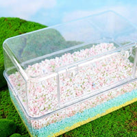 Acrylic Hamster Cage Habitat Enclosure, Rectangular Single-Tier Indoor Beginner Starter Kit with 17cm Wheel, Transparent Viewing
