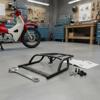 Motorcycle CC110 Rear Rack Sturdy Steel Frame Vehicle Accessory Easy to Install