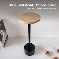 Decorative Hat Display Matte Black Tabletop Hat Stand Wood Top