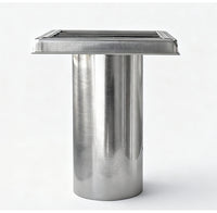 Removable Extended Pipe Dryer Exhaust Round Outlet Louvered Cover Outdoor Stainless Steel Vent Hood