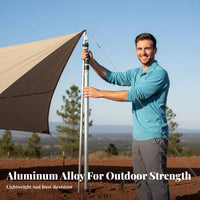 Adjustable Tarp Pole Lightweight Adjustable Tarp Poles Telescoping Tent Poles Rust-Resistant Extendable Shelter Support Rod