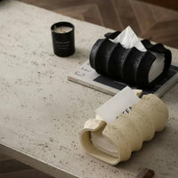 Resin Tissue Box Cover Hollow Cylindrical Spiral Tissue Box Cover Decorative