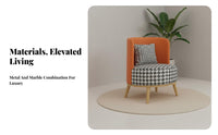 3 Pieces 2 Shellrear Chairs with Side Table Light Luxury Design Conversation Set Minimalist design areaSaving for salon