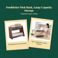 Adjustable stainless steel dish rack