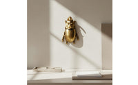 Unique Design Rhinoceros Beetle Wall Hanging Intricate Details Golden Beetle Wall Decor Easy to Hang for Living Room, Entryway, Office