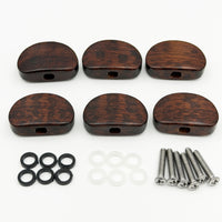 6-Piece Natural Snakewood Guitar Tuning Pegs Buttons