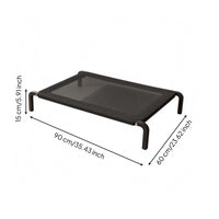 Raised Mesh Dog Cot Curved Legs Elevated Pet Cot Mesh Pet Bed Sturdy