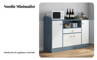 Kitchen Sideboard Cabinet Multi-Functional Modern Buffet Cabinet Large Capacity Microwave Stand with Storage for Families, Homeowners, Hallway
