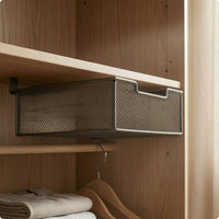 Hanging Wardrobe Basket Clamp Hooks Mesh Storage Tray Tooleffortless