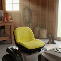 Lawn Mower Seat Cover Elastic Hem Tractor Seat Cover Vehicle Accessory Sturdy Duty Storage Pockets for Landscapers, Farm