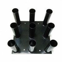 Stable Base Vertical 9-Hole Barbell Rack Insert for Olympic Bar Storage