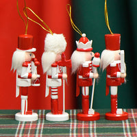 13cm Soldier Nutcracker Wooden Creative Home Decoration