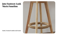 Upholstered Swivel Stool with Backrest High-Density Foam Padding Counter Chair