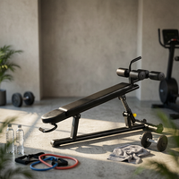 Adjustable Sit up Bench Padded Decline Core Training Bench Metal Frame