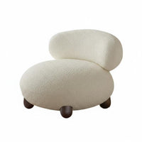 Round Unstructured Chair Artistic Design Wavy Chaise Lounge Ergonomic Design Statement Piece for Homeowners, Living Room