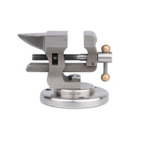Small Bench Vise Silver-Finished Table Vise Tabletop Hardware Tool for Craft Work