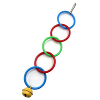 Bird Parrot Chew Toy Colorful Plastic Ring Chain Swing for Cages