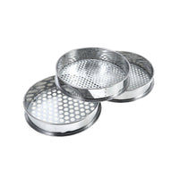 304 Stainless Steel Garden Soil Sieve Set with Interchangeable Mesh Screens, 30cm Diameter for Potting and Gardening