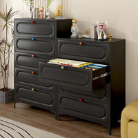 Modern Minimalist Steel Chest of Drawers with Multiple Tiers for Bedroom Storage