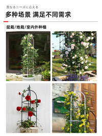 Garden Trellis for Climbing Plants, Round Metal Support for Roses, Clematis, and Potted Vines, Outdoor Plant Climbing Frame