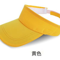 Unisex Solid Color Sun Visor Hat for Outdoor Sports and Running