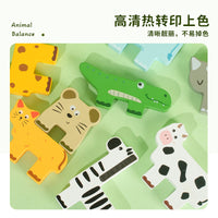 Wooden Animal Stacking Blocks for Kids, Educational Balancing Game, Early Learning Toy for Hand-Eye Coordination
