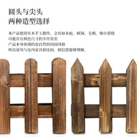 Outdoor Garden Wood Fence Panel for Yard and Vegetable Patch, Ground-Insert Decorative Border
