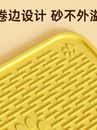 Silicone Cat Litter Mat with Sand Filtering and Splash Prevention