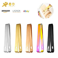 304 Stainless Steel Ice Tongs for Bar & Kitchen, Thickened Food & Towel Clip