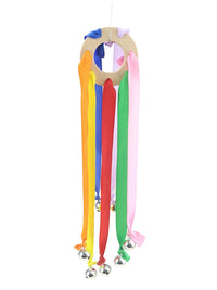 Montessori Ribbon Pull Toy for Babies, Sensory Development Activity with Rattle, Early Education Toy for 1-Year-Olds