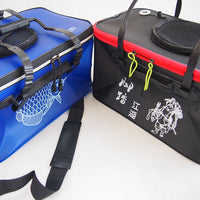 EVA Folding Fishing Bucket Live Fish Container with Shoulder Strap