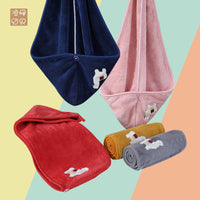 Coral Fleece Hair Drying Towel Cap for Women, Super Absorbent and Gentle on Hair