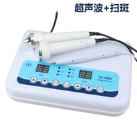 Ultrasonic Facial Cleansing & Massaging Device with Flat and Pointed Probes for Home and Salon Use