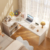 Corner Desk with Bookshelf for Home Office or Study
