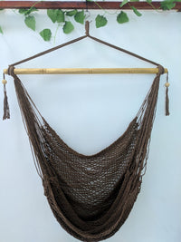 INS Style Nordic Cotton Rope Hammock Chair with Tassels for Indoor Outdoor Balcony