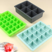 Creative Silicone Ice Cube Tray with Lid - Easy Release Square Ice Mold for Home Kitchen Tools and Popsicles