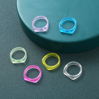 Resin Candy Color Ring Blanks for DIY Jewelry Making
