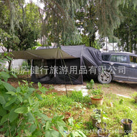 Upgraded 2-Room SUV Tailgate Tent with Mesh Screens and Extended Awning