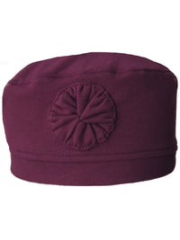 Elderly Women's Cotton Breathable Sleep Cap with Elastic Band for Warmth and Comfort
