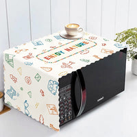 Microwave Oven Dust Cover with Nordic Style Print, Oil-Proof and Waterproof Appliance Cover