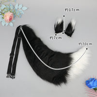 Handmade Faux Fur Animal Tail Cosplay Accessory - Fox and Wolf Styles