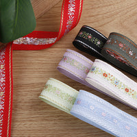 Chinese Style Embroidered Jacquard Ribbon for DIY Crafts, Hair Accessories, Apparel, and Gift Wrapping