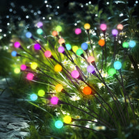 Solar Firefly Ground Plug String Lights LED Outdoor Decorative Garden Wind-Activated Lawn Lights