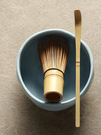 JiuTu Japanese Style Ceramic Matcha Bowl and Whisk Set