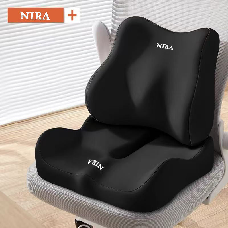 Ergonomic Office Chair Cushion and Lumbar Support Pillow Set for Extended Sitting
