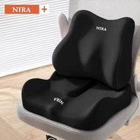 Ergonomic Office Chair Cushion and Lumbar Support Pillow Set for Extended Sitting